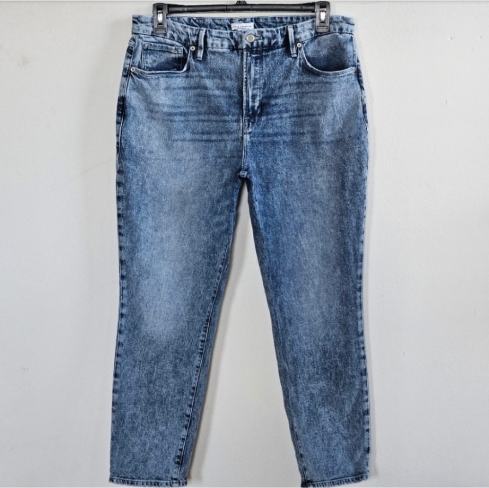 GOOD AMERICAN INDIGO 301 JEANS WOMEN'S‎ PLUS SIZE 14|32